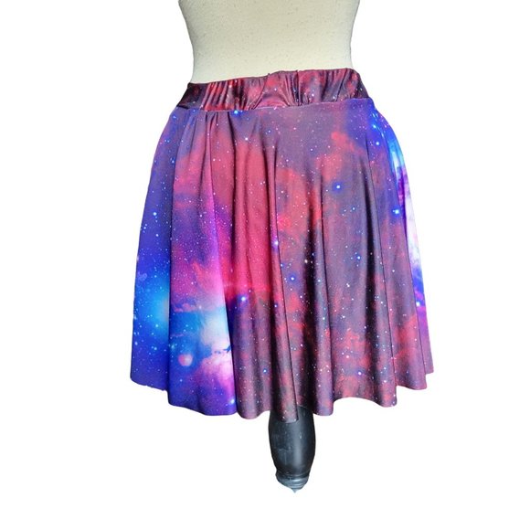 Galaxy Skater Womans Medium Skater Flip holographic Skirt Pull Over Star Celesti - Picture 6 of 11